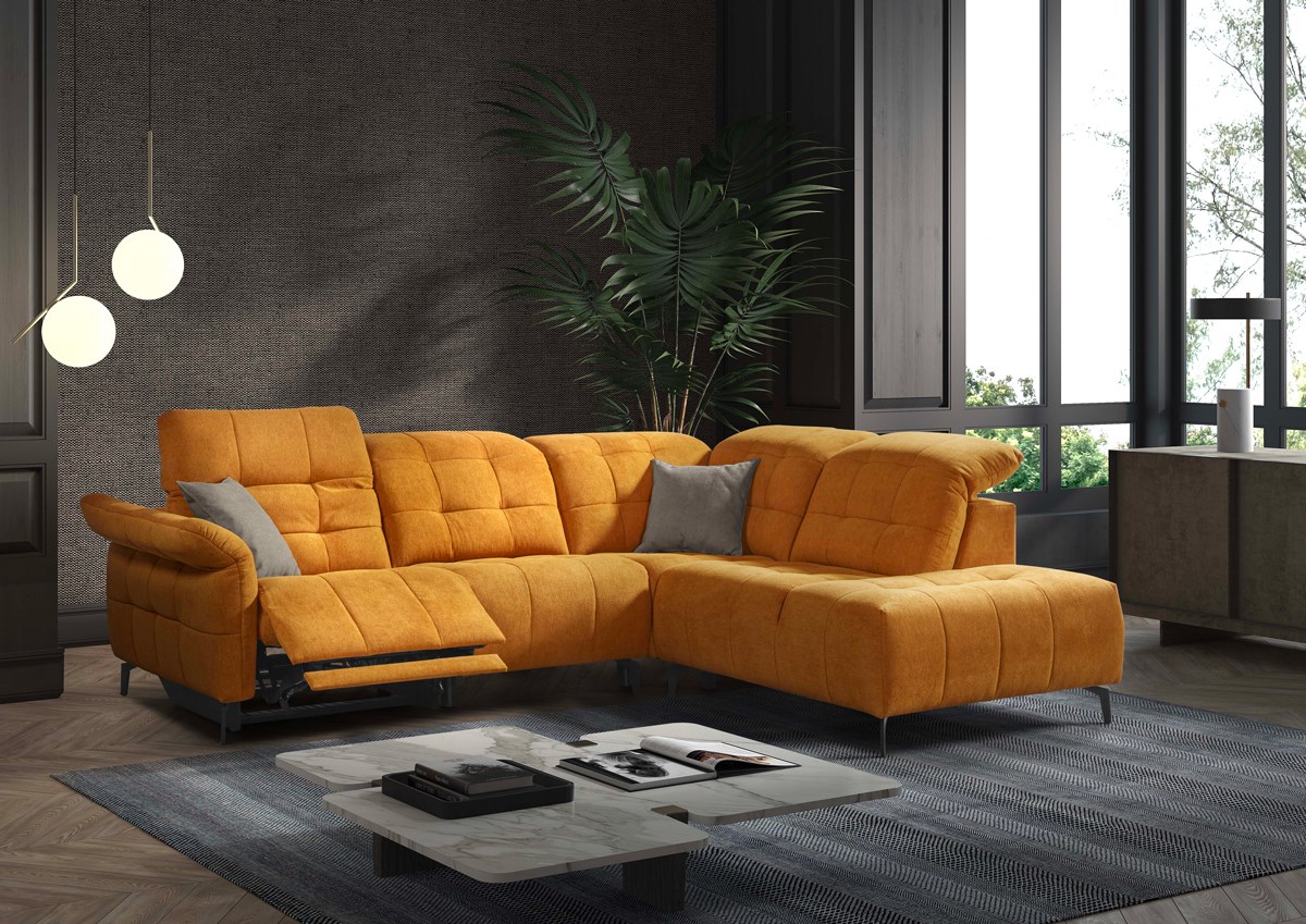 Canape-angle-relax-Carlina-tissu-cross-Mostaza-cushions-cross-Antracite-1510R+1500+5000+5601-Comodi-Sofa