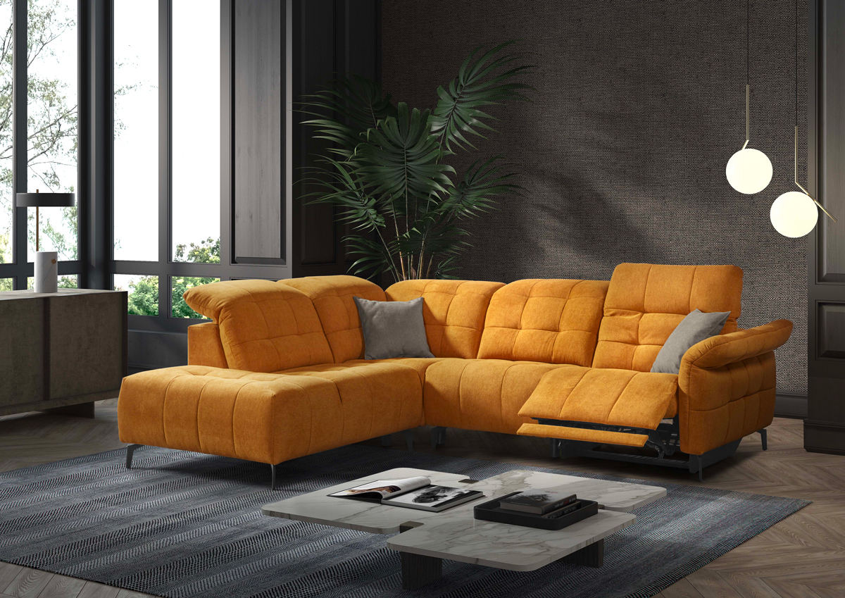 Canape-angle-relax-Carlina-tissu-cross-Mostaza-cushions-cross-Antracite-5610+5000+1500+1501R-Comodi-Sofa