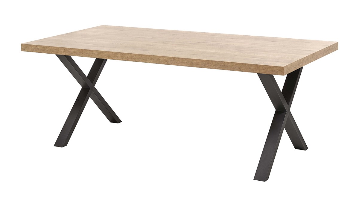 Table-TF1915-pieds-X-decor-scarlet-oak-170-200-230x100-Bauwens-GBO