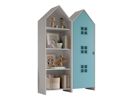 Armoire-1-porte+ bibliotheque-Casami-Bruges-MDF-lanque-bleu-02-Vipack