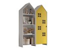 Armoire-1-porte+ bibliotheque-Casami-Bruges-MDF-lanque-jaune-02-Vipack