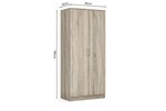 Armoire-2-portes-Ray-6305-2-decor-chene-sonoma-80cm-dimensions-Rousseau