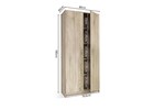 Armoire-2-portes-Ray-6405-2-decor-chene-sonoma-80cm-dimensions-Rousseau