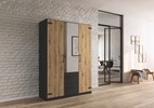 Armoire-3 portes-1 miroir-Butte-decor-chene-artisan-136cm-04-Rauch