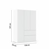 Armoire-3 portes-2 tiroirs-Joel-0CN8-AG504-Blanc neige-03-Rauch