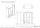 Armoire-3-portes-2-tiroirs-Kiddy-MDF-laque-blanc-138cm-dimensions-Vipack