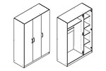 Armoire-3-portes-Eden-decor-bois-chene-gris-120cm-dessin-Oosterlynck