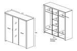 Armoire-3-portes-Elvis-decor-bois-chene-blanc-173cm-dessin-Oosterlynck