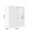 Armoire-4 portes-2 miroirs-2 tiroirs-Joel-0CK9-AG504-Blanc neige-03-Rauch