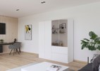 Armoire-4 portes-2 miroirs-2 tiroirs-Joel-0CK9-AG504-Blanc neige-04-Rauch