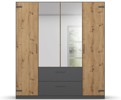 Armoire-4 portes-2 miroirs-Butte-decor-chene-artisan-181cm-02-Rauch