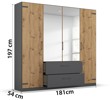 Armoire-4 portes-2 miroirs-Butte-decor-chene-artisan-181cm-03-Rauch