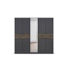 Armoire-8-portes-pleines-1-porte-miroir-2-grands-tiroirs-imitation-chene-atlantic-fonce-57T2-Ticao-gris-metal-front-Rauch