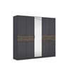 Armoire-8-portes-pleines-1-porte-miroir-2-grands-tiroirs-imitation-chene-atlantic-fonce-Ticao-57T2-gris-metal-perspective-Rauch