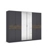 Armoire-8-portes-pleines-2-portes-miroir-2-grands-tiroirs-imitation-chene-57T2-atlantic-fonce-Ticao-gris-metal-perspective-Rauch
