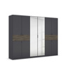 Armoire-8-portes-pleines-2-portes-miroir-2-grands-tiroirs-imitation-chene-57T2-atlantic-fonce-Ticao-gris-metal-perspective-Rauch