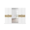 Armoire-8-portes-pleines-2-portes-miroirs-2-grands-tiroirs-imitation-chene-artisan-Ticao-57T2-blanc-front-Rauch
