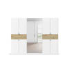 Armoire-8-portes-pleines-2-portes-miroirs-2-grands-tiroirs-imitation-chene-artisan-Ticao-57T2-blanc-front-Rauch