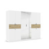 Armoire-8-portes-pleines-2-portes-miroirs-2-grands-tiroirs-imitation-chene-artisan-Ticao-blanc-perspective-Rauch