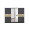 Armoire-8-portes-pleines-2-portes-miroirs-2-grands-tiroirs-imitation-chene-artisan-Ticao-gris-metal-front-Rauch