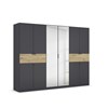 Armoire-8-portes-pleines-2-portes-miroirs-2-grands-tiroirs-imitation-chene-artisan-Ticao-gris-metal-perspective-Rauch