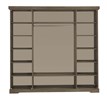 Armoire-Ivette-decor-truffel-porselein-230cm-interieur-Bauwens-GBO