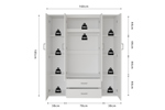 Armoire-Marc-6925-1-160cm-blanc-dimensions-Rousseau