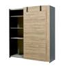 Armoire-Nora-2-portes-coulissantes-decor-french-oak-188cm-ouvert-01-Bauwens-GBO