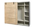 Armoire-Nora-2-portes-coulissantes-decor-french-oak-245cm-ouvert-01-Bauwens-GBO