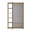 Armoire-bibliotheque-2-portes-pleine-4-niches-1G2V180-Ritmo-chataignier-naturel-noir-01-Gautier