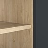 Armoire-bibliotheque-2-portes-pleine-4-niches-1G2V180-Ritmo-chataignier-naturel-noir-detail-Gautier