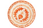 Assiette-Granada-52085-poterie-orange-blanc-Jolipa-02