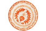 Assiette-Granada-52085-poterie-orange-blanc-Jolipa-02