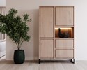 Bar-3-portes-2-tiroirs-1-niche-Naturel-millenium-oak-nature-K545-BAR1-126,8cm-ambi-Meubar