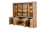 Bibliotheque-4-portes-vitrees-Tibo-decor-bois-french-oak-247cm-02-GBO