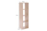 Bibliotheque-colonne-Max-4-decor-chene-sonoma-38cm-dimensions-Finori