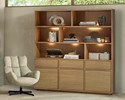 Bibliothque-Tokio-3-portes-3-tiroirs-6-niches-180cm-blond-oak-ambi-Maxfurn