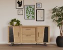 Buffet-2-portes-2-tiroirs-Richard-millenium-oak-nature-zebra-marble-K545ZEB-DR3-180cm-ambi-Evan