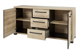 Buffet-2-portes-Rico-decor-arizona-oak-184cm-open-GBO