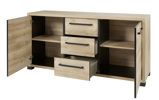 Buffet-2-portes-Rico-decor-arizona-oak-184cm-open-GBO