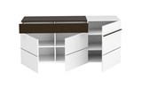 Buffet-3-portes-1-tiroir-Karat-laque-brillant-18SA3031-200cm-front-ouvert-Sciae