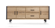 Buffet-3-portes-2-tiroirs-Brooklyn-decor-chene-massif-placage-railway-brown-240cm-37154RWB-front1-Ha