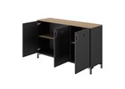 Buffet-3-portes-Diagone-Manchester-decor-noir-E16038-141cm-open02-Gautier