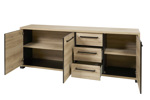 Buffet-3-portes-Rico-decor-arizona-oak-240cm-open-GBO