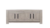 Buffet-4-portes-Boston-decor-bois-chene-gris-clair-J74514-220cm-front-Gautier