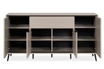 Buffet-Arona-51B-4-portes-1-tiroir-capuccino-noir-front-02-Finori