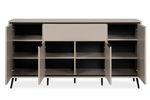 Buffet-Arona-51B-4-portes-1-tiroir-capuccino-noir-front-02-Finori