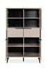 Buffet-Arona-53A-2-portes-2-tiroirs-capuccino-noir-front-01-Finori