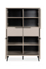 Buffet-Arona-53A-2-portes-2-tiroirs-capuccino-noir-front-01-Finori