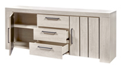 Buffet-Gilles-decor-white-eik-235cm-ouvert-Bauwens-GBO